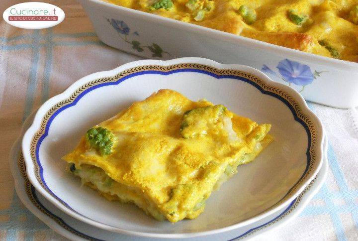 Lasagne dorate con Broccolo romanesco e Curcuma preparazione 21